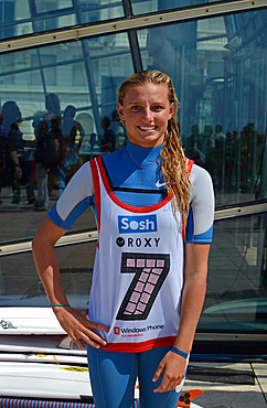 Pro Surfer Lakey Paterson at Roxy Pro Biarritz 2012, event of the female surfing world tour,