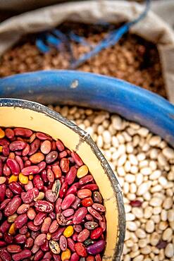 Dried beans for sale ,  Kimironko Market , Kigali Rwanda