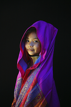 Life of a young girl of the Longneck tribe in Myanmar