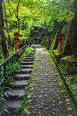 Otagi Nenbutsu-ji Buddhist temple in the Arashiyama neighborhood of Kyoto, Japan