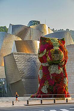 Puppy by Jeff Koons and Guggenheim Museum,  Bilbao, Spain