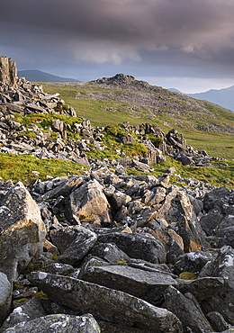 Bera Bach from Bera Mawr, Carneddau Mountains, Snowdonia National Park, Eryri, North Wales, UK