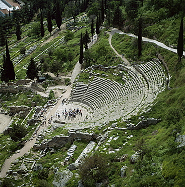 The theatre, Delphi, UNESCO World Heritage Site, Greece, Europe