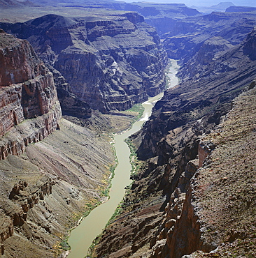 Vulcan's Throne, the west rim, above the Colorado River, Grand Canyon, UNESCO World Heritage Site, Arizona, United States of America (USA), North America