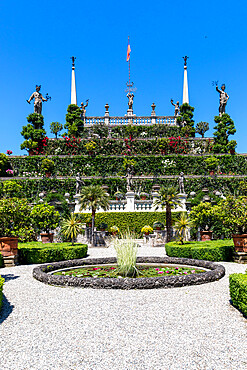 The gardens of Palazzo Borromeo, Isola Bella, Borromean Islands, Lake Maggiore, Stresa, Piedmont, Italian Lakes, Italy, Europe