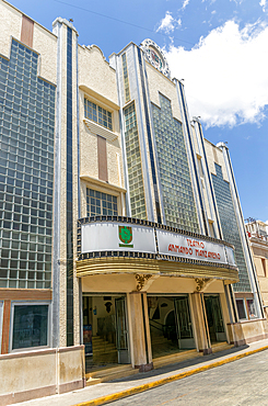 Teatro Armando Manzanero theatre building,built as a cinema in 1949, Merida, Yucatan State, Mexico, North America