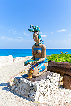 Ixchel Mayan Goddess sculpture, Punta Sur, Isla Mujeres, Caribbean Coast, Cancun, Quintana Roo, Mexico, North America