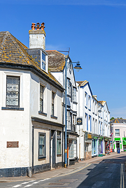 Historic buildings in Northumberland Place street, Teignmouth, south Devon, England, UK
