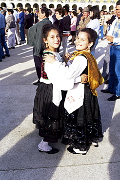 Children in folkloric costumes, Festa de Santo Antonio (Lisbon Festival), Lisbon, Portugal, Europe