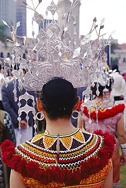 Traditional dress, tribal ethnic group, Sarawak, island of Borneo, Malaysia, Southeast Asia, Asia