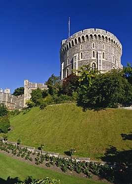 The Round Tower at Windsor Castle, Berkshire, England, United Kingdom, Europe