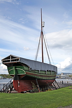 Gjoa in which the Norwegian explorer Roald Amundsen sailed through the North West passage, now at the Maritime Museum in Oslo, Norway, Scandinavia, Europe