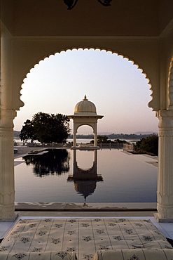 Udai Vilas Oberoi resort Hotel, Udaipur Lake, Udaipur, Rajasthan state, India, Asia