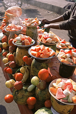 Fruit stall, Delhi, India, Asia