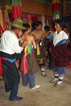 Tibetan Harvest Festival, Qinghai, China, Asia