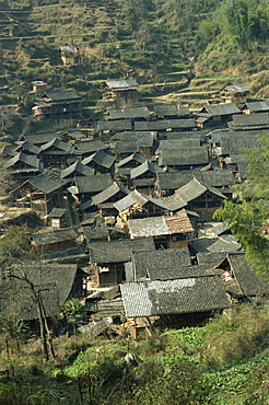 Typical Dong village near Rongjiang, Guizhou, China, Asia