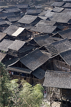 Typical Dong village near Rongjiang, Guizhou, China, Asia