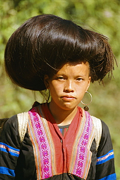 Portrait of a Red Hmong woman, Lai Chau, North Vietnam, Vietnam, Indochina, Southeast Asia, Asia