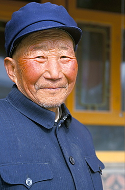 Portrait of a Han farmer, near Xining, Qinghai, China, Asia