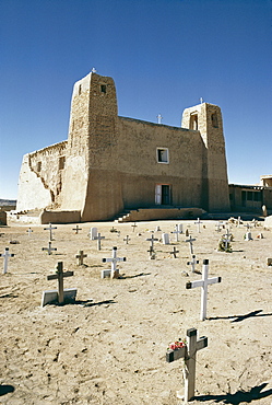 16th century Mission San Estevan del Rey, Acoma Pueblo, New Mexico, United States of America (U.S.A.), North America