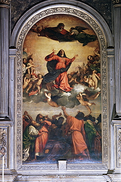 The Assumption by Titian, S. Maria dei Frari, Venice, Veneto, Italy, Europe