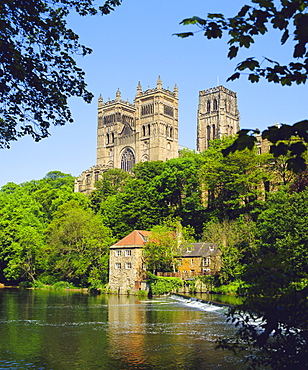 Durham Cathedral from River Wear, County Durham, England