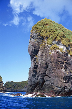 Dramatic cliffs on the coastline of Gough Island, Mid Atlantic