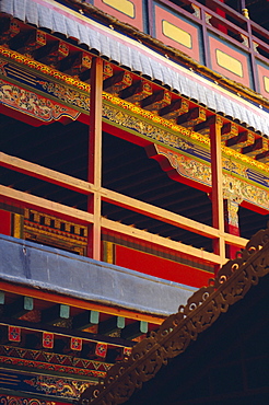 Detail, Potala palace, UNESCO World Heritage Site, Lhasa, Tibet, China, Asia