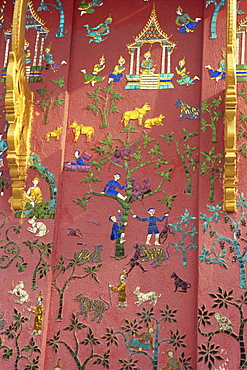 Detail of Wat Xieng Thong, Luang Prabang, UNESCO World Heritage Site, Laos, Indochina, Southeast Asia, Asia