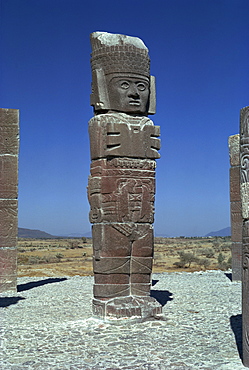 Toltec statue, Tula, Mexico, North America