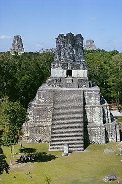 Temple II, Mayan archaeological site, Tikal, Guatemala, Central America
