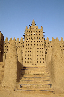 The Great Mosque, the largest dried earth building in the world, Djenne, UNESCO World Heritage Site, Mali, Africa