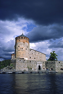 Olavinlinna Castle dating from 1475, Savonlinna, Finland, Scandinavia, Europe