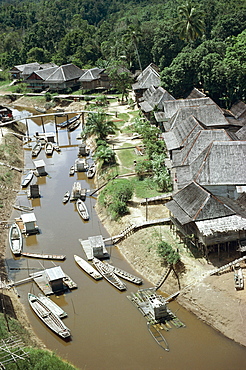 Aerial view, Mancong, Kalimantan, island of Borneo, Indonesia, Asia