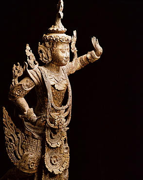 Figure of a Deva, Mandalay period, Myanmar (Burma), Asia