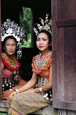 Ban women, cultural village, Sarawak, Malaysia, island of Borneo, Asia