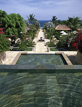 View from the lobby Terrace at the Ayana Resprt and Spa, formerly the Ritz Carlton Resort and Spa, Bali, Indonesia, Southeast Asia, Asia