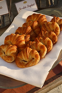 Croissants from breakfast buffet spread