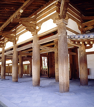 Horyuji Temple, containing the world's oldest wooden structures, UNESCO World Heritage Site, Nara, Japan, Asia