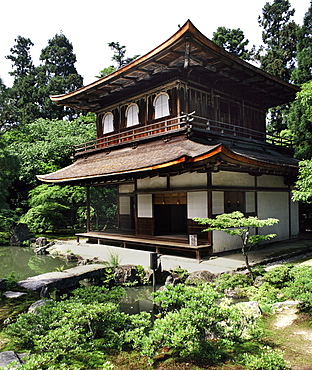 Ginkakuji, the Silver Pavilion, is a Zen temple built in 1482, Kyoto, UNESCO World Heritage Site, Japan, Asia