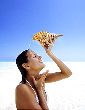 Girl in the Maldives, Indian Ocean, Asia