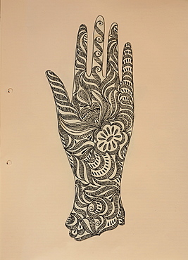 Design for Mehendi, Indian Henna Body Art, India, Asia