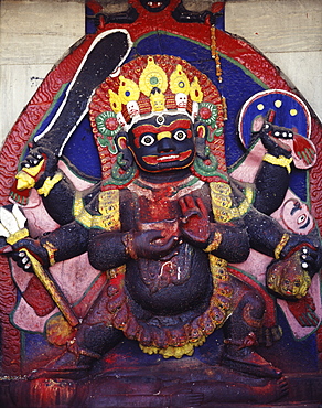 Kali Bhairava, dating from the 17th century, Kathmandu, Nepal, Asia