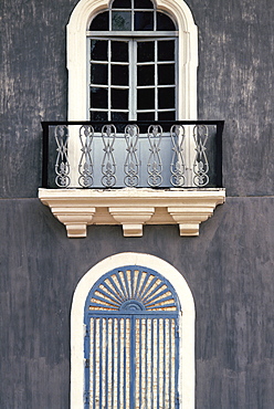 Shell windows of an old Goan home. Goa, India, Asia