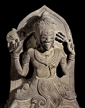 Shiva from Yang Mum, Cham art dating from the 15th century, Cham Museum, Danang, Vietnam, Indochina, Southeast Asia, Asia