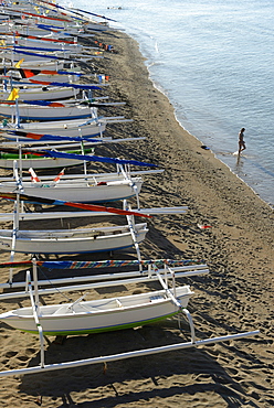 Fishing boats, Amed, Bali, Indonesia, Southeast Asia, Asia 