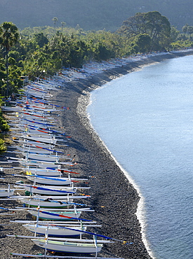 Fishing boats, Amed, Bali, Indonesia, Southeast Asia, Asia 