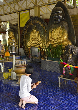 Wat Huay Monkol, a pilgrimage place and tourist attraction near Hua Hin, Thailand, Southeast Asia, Asia 