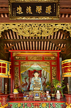 Confucius, Quan Cong temple, Hoi An, Vietnam, Indochina, Southeast Asia, Asia