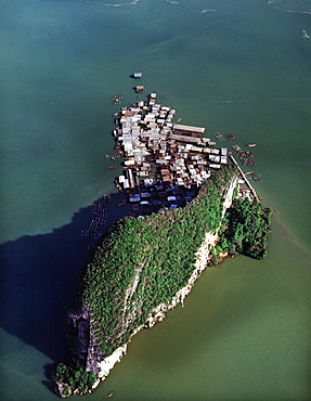 Koh Panyee, a Muslim village on stilts, Phang Nga Bay, Thailand, Southeast Asia, Asia